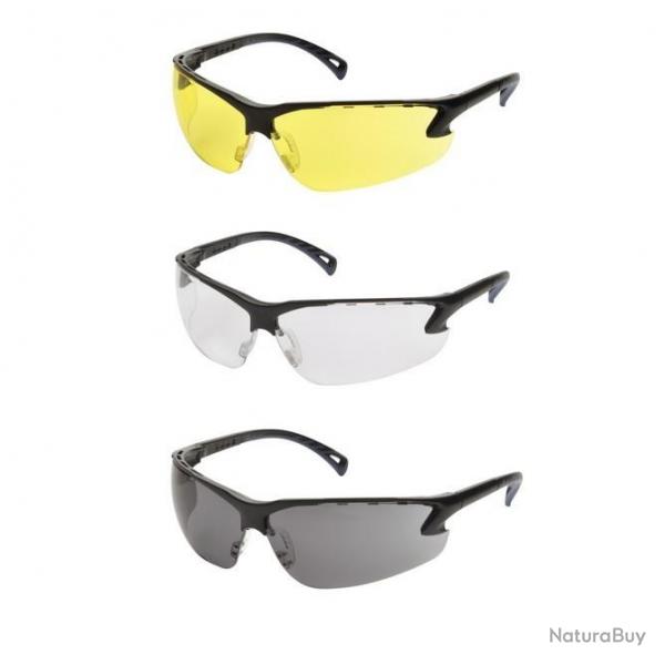 LUNETTES DE PROTECTION CE TRANSPARENTES BRANCHES NOIRS " ASG"