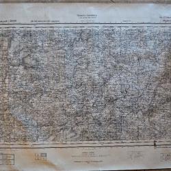 carte allemande 77 double Mayenne 1943 + Monistrol dimensions 80 x 60 cm