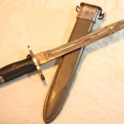 ******* Baionnette US Garand affutée avec fourreau modèle seconde guerre - ref GUI24BAI001