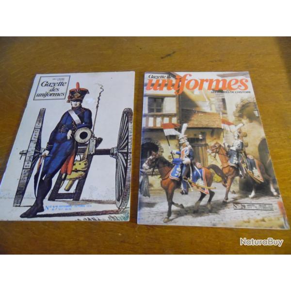 LOT DE 2 GAZETTE DES UNIFORMES numros 27 et 29