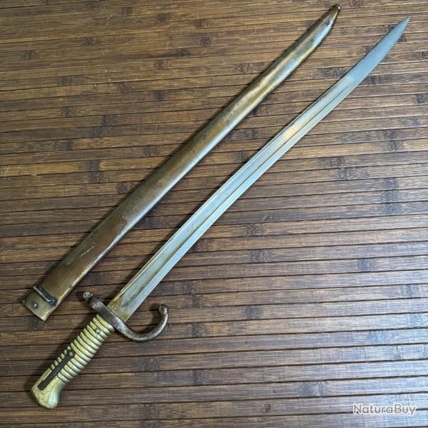 BAONNETTE FRANAISE 1866 CHASSEPOT MANUFACTURE D'ARMES DE ST ETIENNE MAI 1873