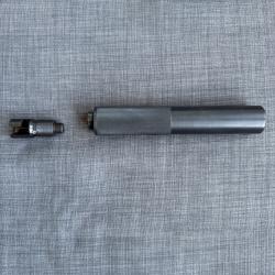 Modérateur de son (silencieux) MOSIN M91/30 + adaptateur (objet rare !!!) Tout acier