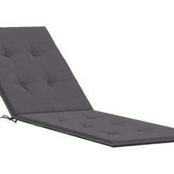 Coussin de chaise longue terrasse anthracite 180x50x4 cm tissu Oxford imperméable