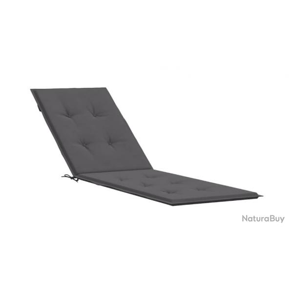 Coussin de chaise longue terrasse anthracite 180x50x4 cm tissu Oxford impermable