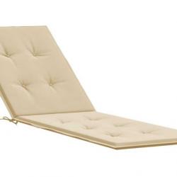 Coussin de chaise longue terrasse beige 180x50x4 cm tissu Oxford imperméable