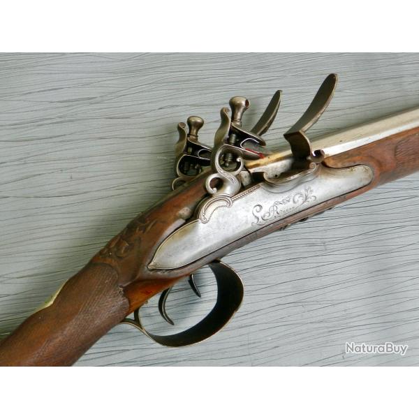 Fusil de chasse  silex Laroche - Doubles platines tanches