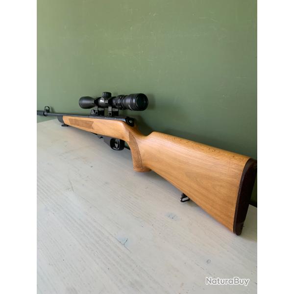 Carabine 22 LR avec lunette, silencieux et coffret de transport