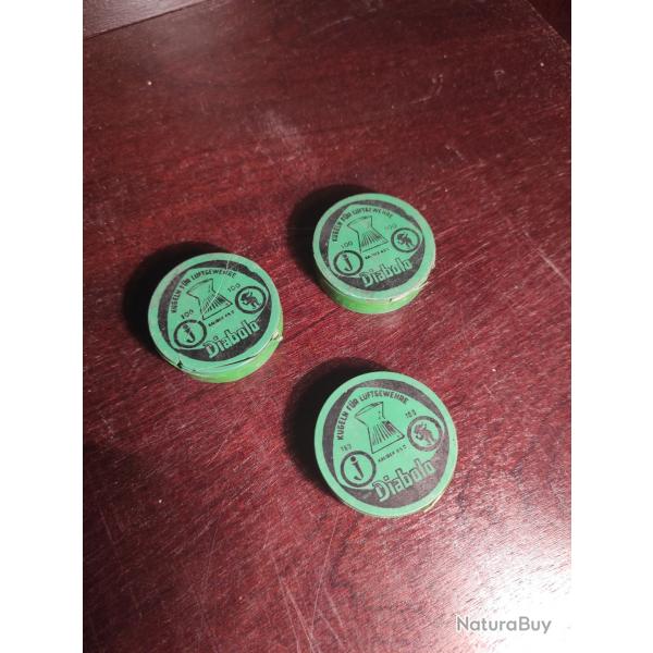 Lot de 3 botes Plomb Diabolo 4,5 mm air comprim