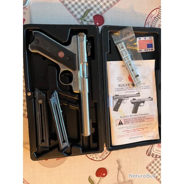Ruger Mark III Target inox canon lourd