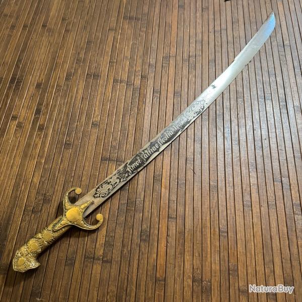 SABRE DE TYPE POLONAIS KARABELA LAME MARQU AMOR PATRIAE NOSTRA LEX