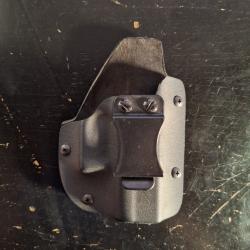 Holster kydex IWB avec doublure intérieure cuir pour Glock 43