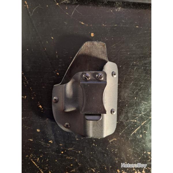 Holster kydex IWB avec doublure intrieure cuir pour Glock 43