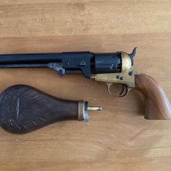 Revolver poudre noir UBERTI modèle 1862 REB CONF fabriqué en 1976 calibre 36 + boîte+ poire à poudre