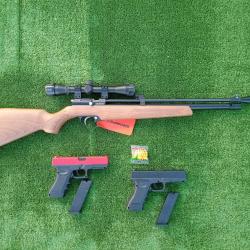 PACK CADEAU-1 ! CARABINE PCP ARTEMIS PR900 R GEN 2 CAL. 4,5 mm + Lunette 4 x 32 + Pistolet Glock 17