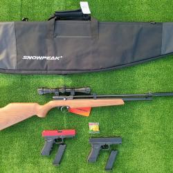 PACK CADEAU-3 ! CARABINE PCP ARTEMIS PR900 R GEN 2 CAL. 4,5 mm + Pistolet Glock 17