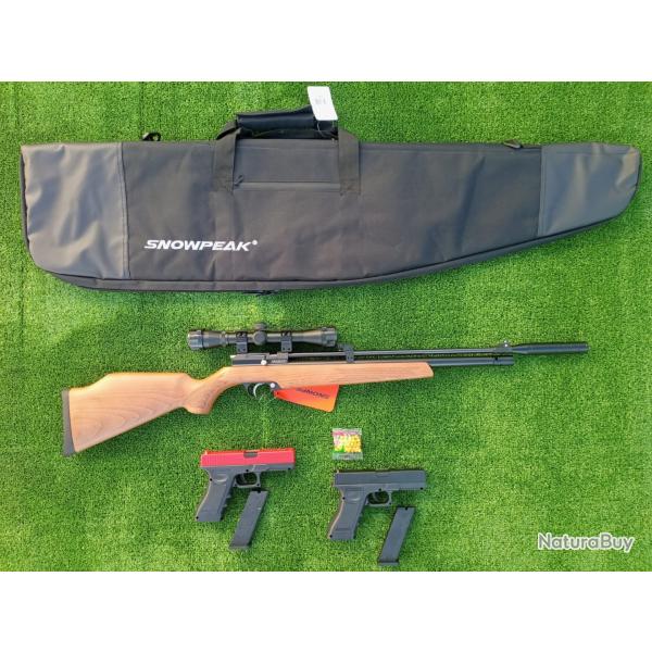 PACK CADEAU-3 ! CARABINE PCP ARTEMIS PR900 R GEN 2 CAL. 4,5 mm + Pistolet Glock 17
