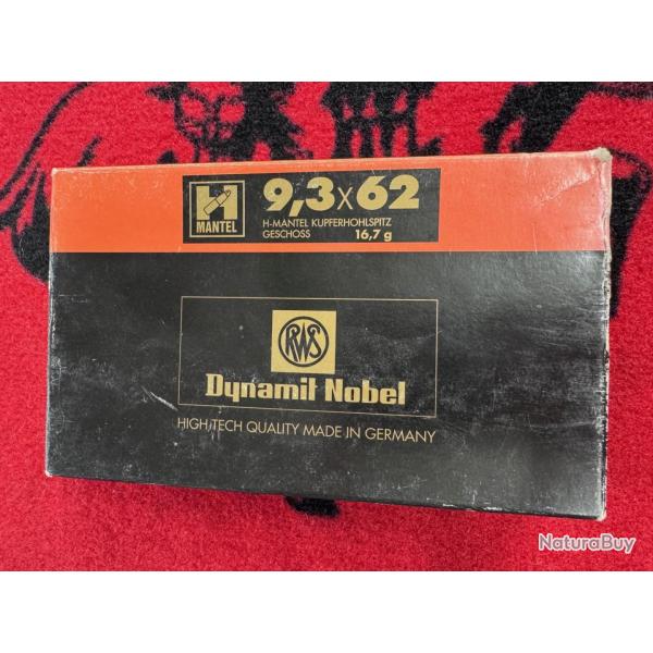 RWS T-Mantel 9,3x62 285 grs (x20)