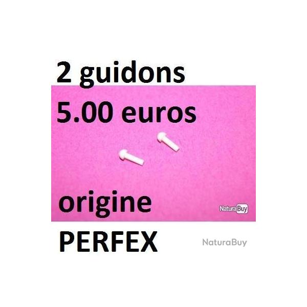2 guidons plastiques blancs fusil PERFEX MANUFRANCE - VENDU PAR JEPERCUTE (SZA701)