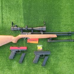 PACK CADEAU-5 ! CARABINE PCP ARTEMIS PR900 R GEN 2 CAL. 4,5 mm + Pistolet Glock 17