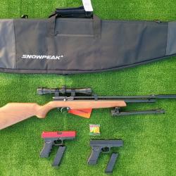 PACK CADEAU-7 ! CARABINE PCP ARTEMIS PR900 R GEN 2 CAL. 5,5 mm + Pistolet Glock 17