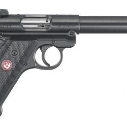 Revolver Ruger Mark IV Target - 22 LR / Plaquette synthétique quadrillée / Bronzé