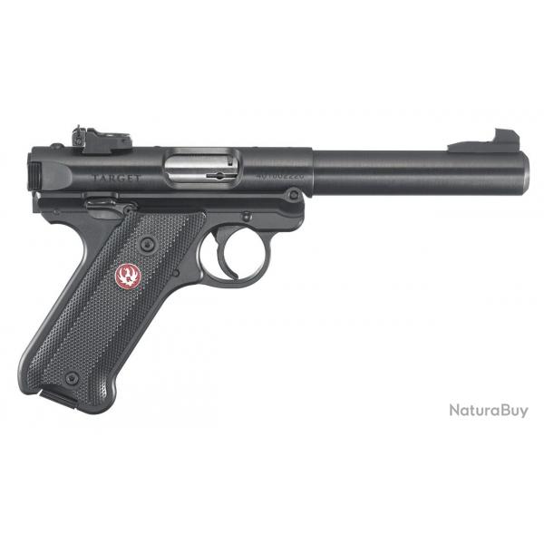 Revolver Ruger Mark IV Target - 22 LR / Plaquette synthtique quadrille / Bronz