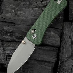 Couteau WE Knife Banter 2 Crossbar Manche Micarta Green Lame Acier S35VN KIVT WE230753