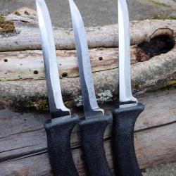 Lot de 3 Couteau de Boucher Abattoir Cuisine Lame Acier Inox 220HC Manche ABS Prof Made USA