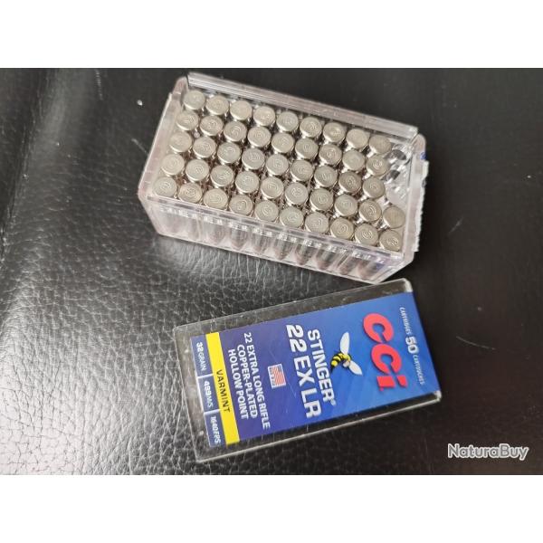1 bote 47 cartouches CCI STINGER EX LR extra-longue Varmint