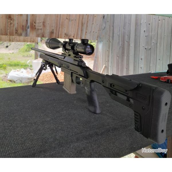 CARABINE SAVAGE AXIS AVEC CHSSIS MDT PRECISION NOIR + CHARGEUR MDT COULEUR FDE + RAIL PICATINNY
