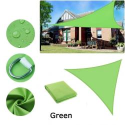 BACHE TOILE TRIANGLE 2.4x2.4x2.4M VERT CLAIR PROTECTION TERRASSE SOLEIL ETANCHE JARDIN EXTERIEUR