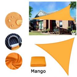 BACHE TOILE TRIANGLE 2.4x2.4x2.4M MANGUE PROTECTION TERRASSE SOLEIL ETANCHE AUVENT JARDIN EXTERIEUR