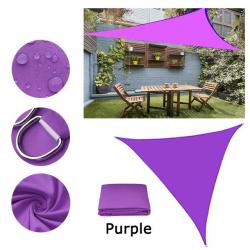 BACHE TOILE TRIANGLE 2.4x2.4x2.4M VIOLET PROTECTION TERRASSE SOLEIL ETANCHE AUVENT JARDIN EXTERIEUR