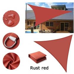 BACHE TOILE TRIANGLE 2.4x2.4x2.4M OCRE PROTECTION TERRASSE SOLEIL ETANCHE AUVENT JARDIN EXTERIEUR