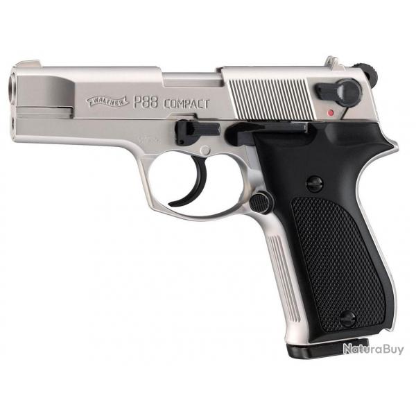 Pistolet alarme Walther P88 compact cal.9mm PAK Nickel