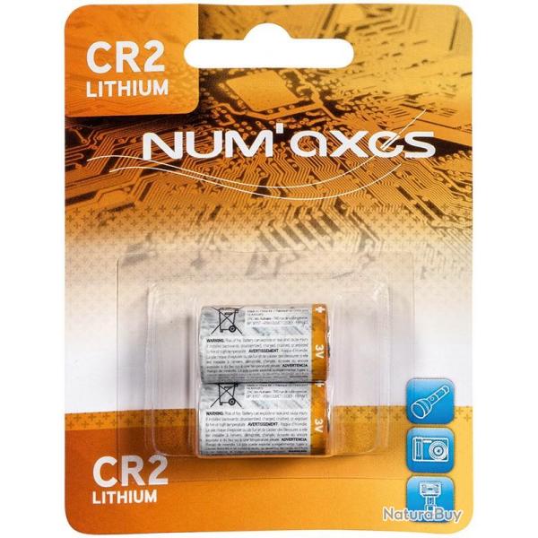 BLISTER DE 2 PILE NUM'AXES MOD. CR2 3V 900 MAH