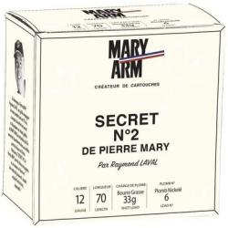 BTE 25 CART. MARY ARM SECRET 2 CAL. 12 / 70 MM N° 7,5 33G FEUTRE ROSE