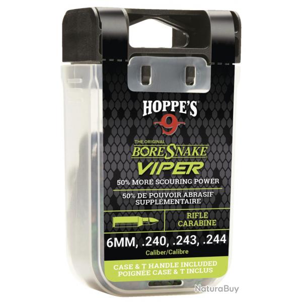 CORDON DE NETTOYAGE CARABINE HOPPES BORESNAKE VIPER DEN VERT/ROSE/MARRON CAL. .300 / .303 / .308 / 7