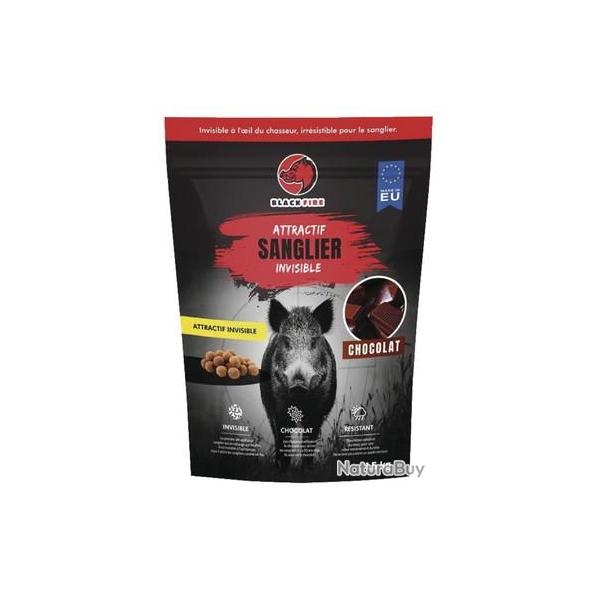 SACHET 1.5 KG ATTRACTIF BLACK FIRE INVISIBLE CHOCOLAT