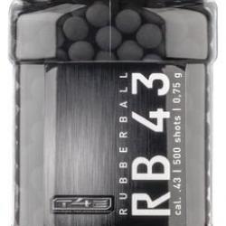 Pot de 50 Billes Caoutchouc Noir T4E RB43 Prac-Series CAL. .43