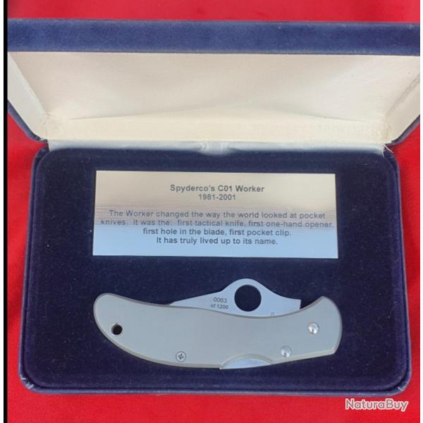 SPYDERCO WORKER Commmorative