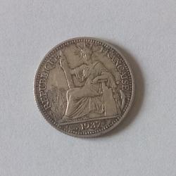 pièce INDOCHINE FRANCAISE 10 CENT. 1937 - Argent