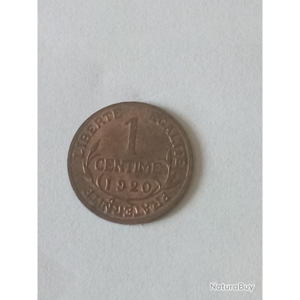 pice 1 centime Daniel-Dupuis 1920