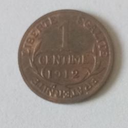 pièce 1 centime Daniel-Dupuis 1912