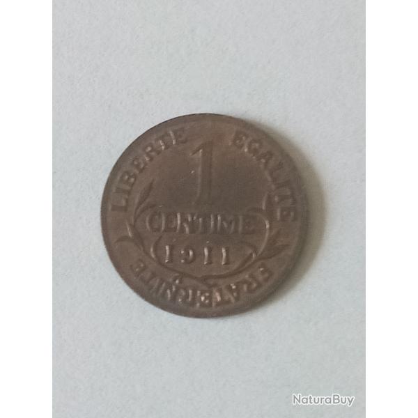 pice 1 centime Daniel-Dupuis 1911
