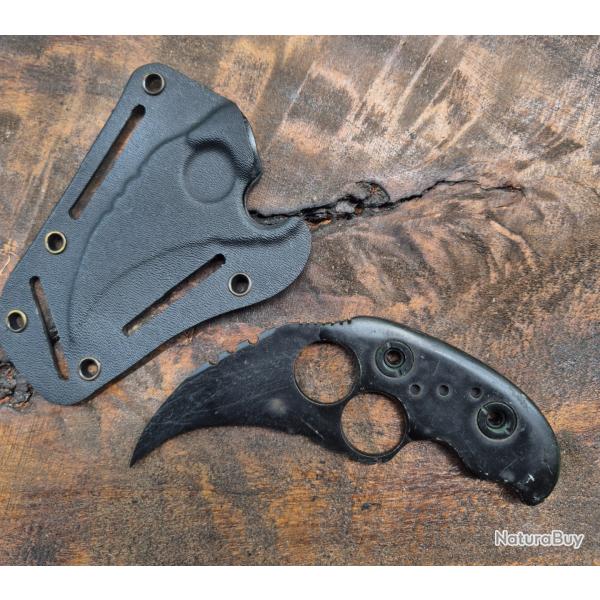 Couteau karambit griffe avec etui kydex