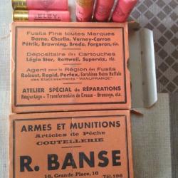 2 boites de cartouches cal 12 banse a le cateau