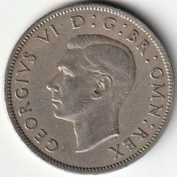 Pièce de Monnaie Royaume Uni 2 shillings - George VI sans 'IND:IMP' 1949