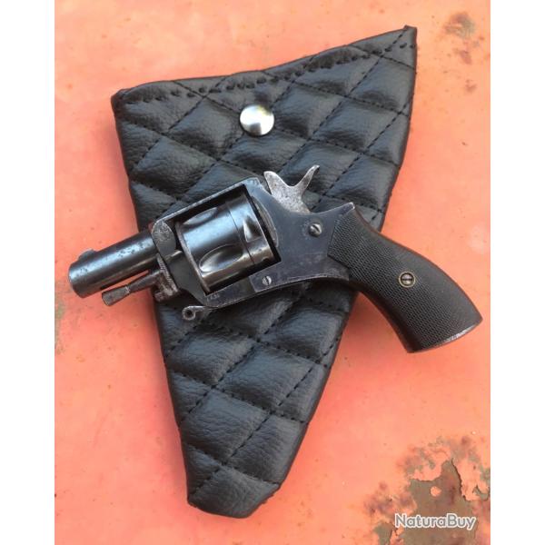 Housse tuis holster revolver Bulldog 320 simili noir et pression canon de fusil