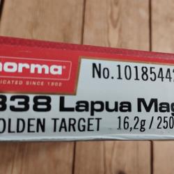 .338 LAPUA Magnum marque Norma 250 gr golden target - boite 20